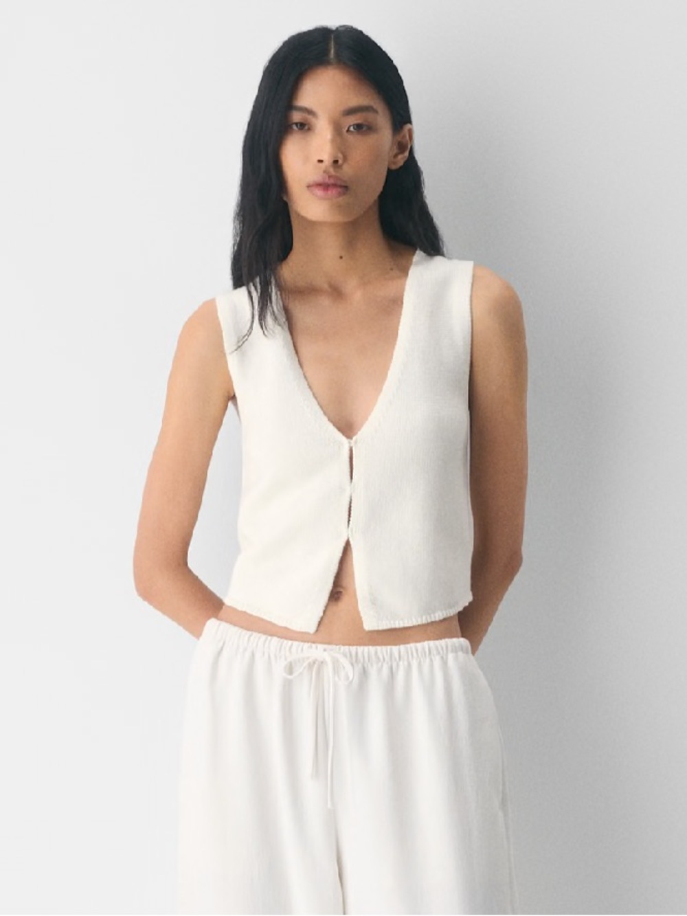 Aritiza Wilfred Organic Cotton Charm Basque Sweater Vest